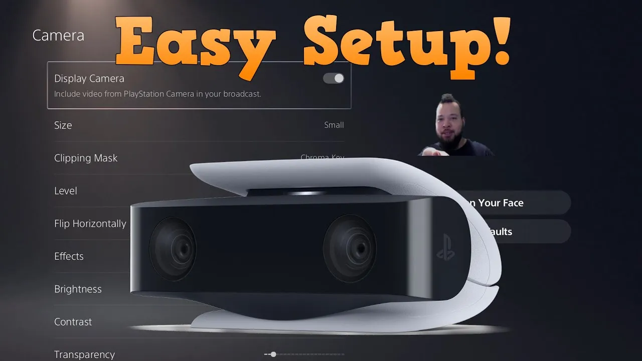 ps5 streaming z kamerą usuwanie tła