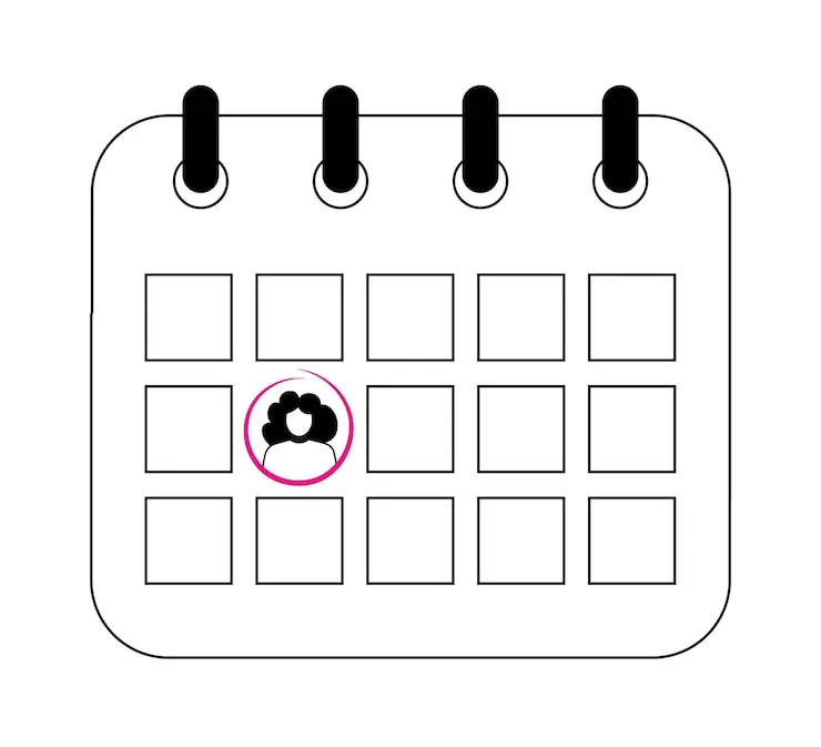 Kalendarz z zaznaczoną datą i znakiem zapytania