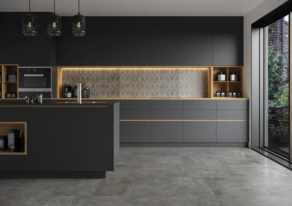 nowoczesne płytki kuchenne wielkoformatowe