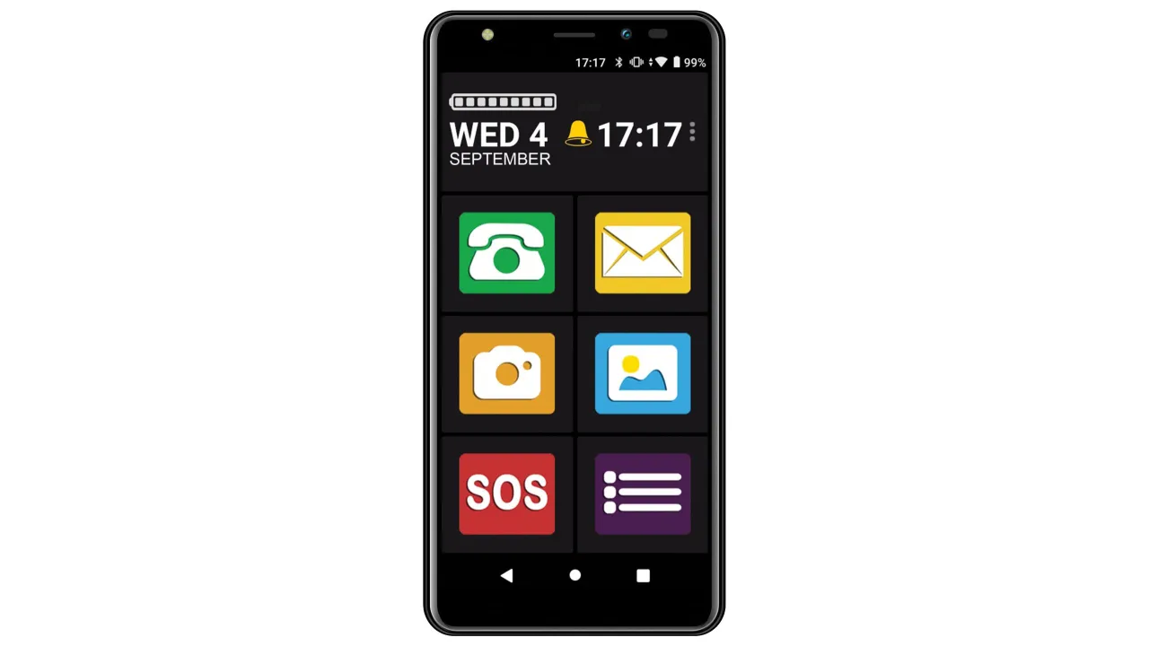 Telefon dla seniora z dużymi klawiszami i przyciskiem SOS