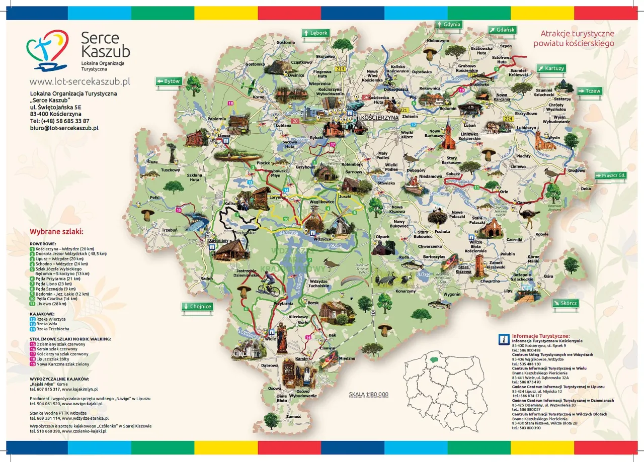 Mapa Siewierza atrakcje turystyczne