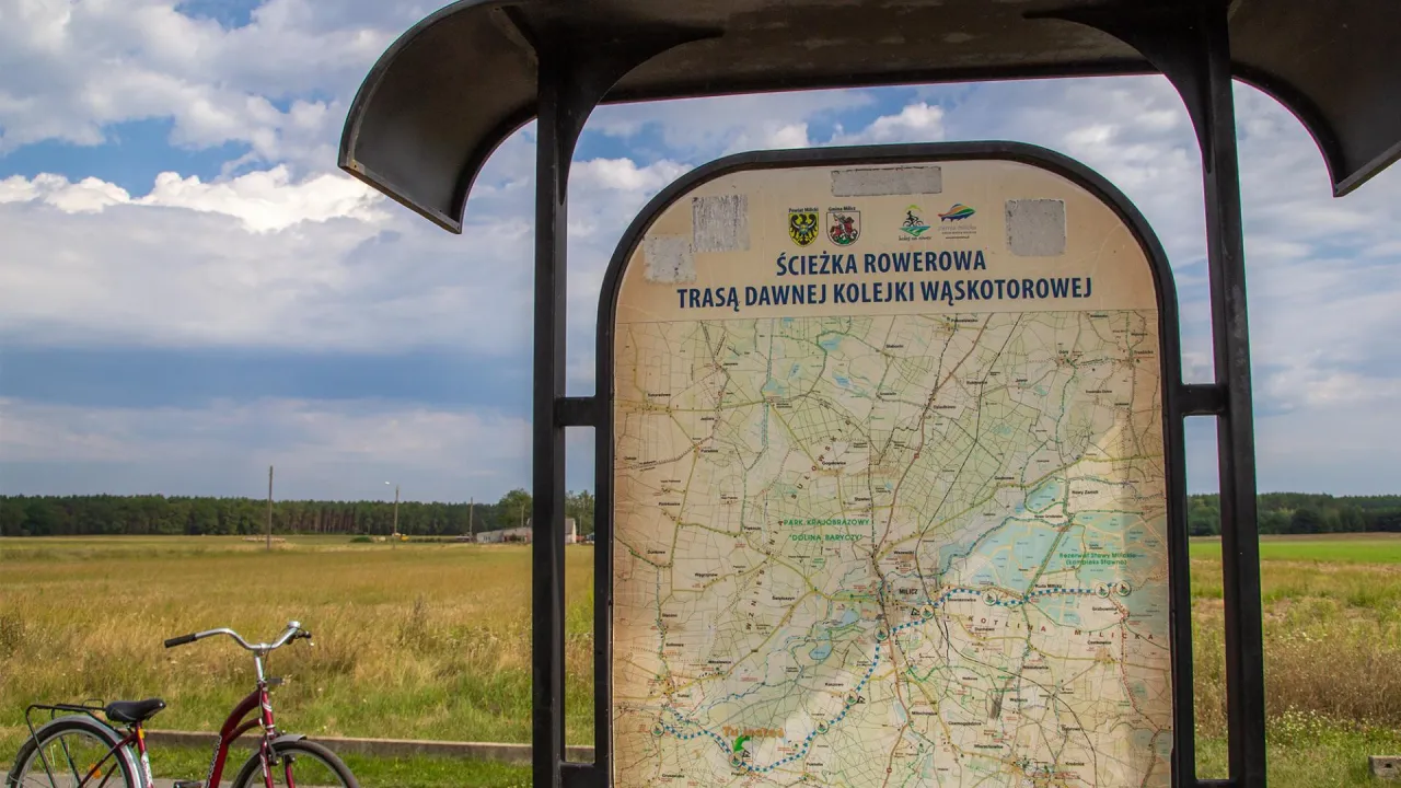 Trasa rowerowa dawnej kolejki wąskotorowej Milicz