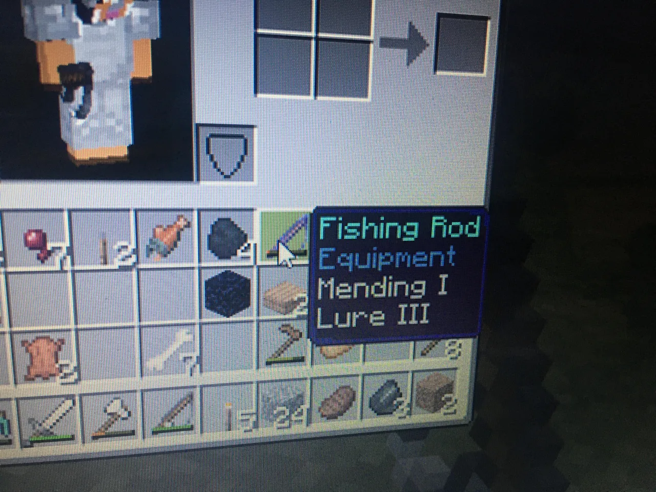 Minecraft kowadło naprawa wędki z zaklęciami