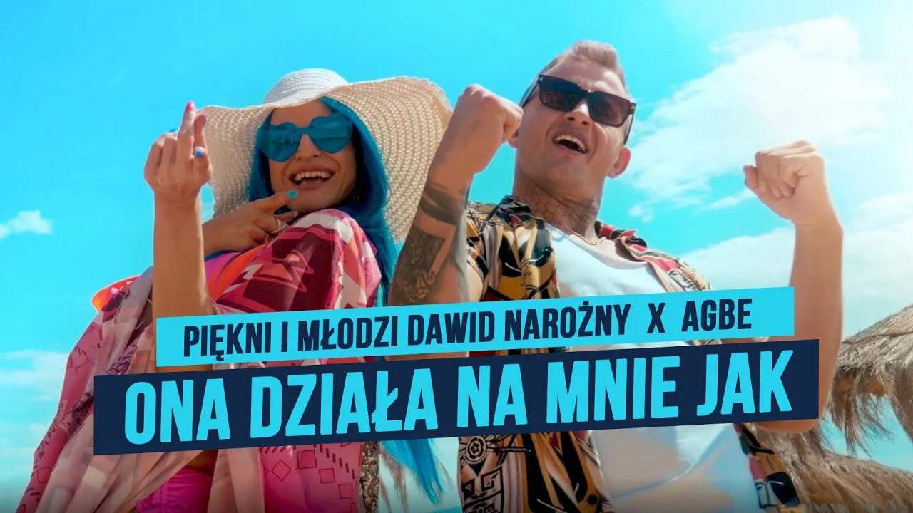 Dawid Narożny i AGBE plakat piosenki Ona działa na mnie jak
