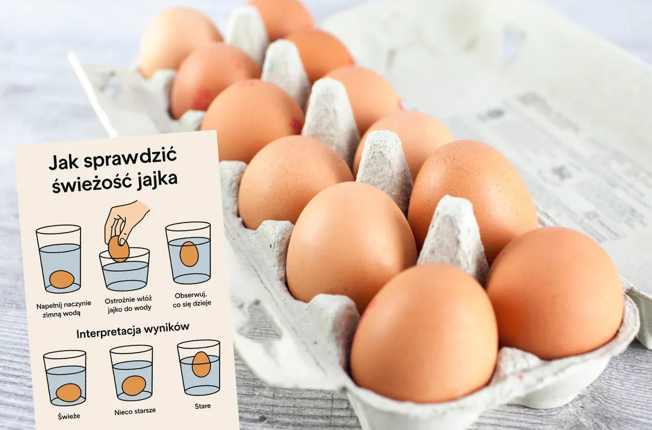 Test świeżości jajka w wodzie