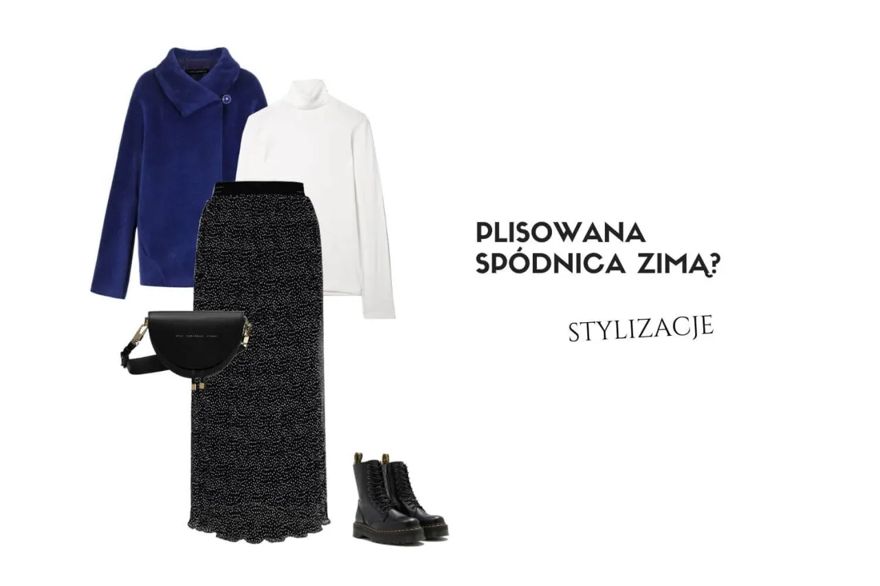 Plisowana spódnica jesień zima botki kozaki