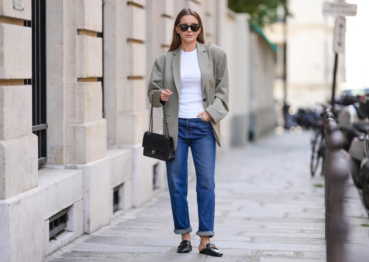 żakiet chanelka z jeansami stylizacje