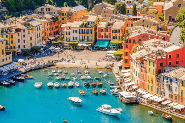 Portofino Hafen bunte H&auml;user