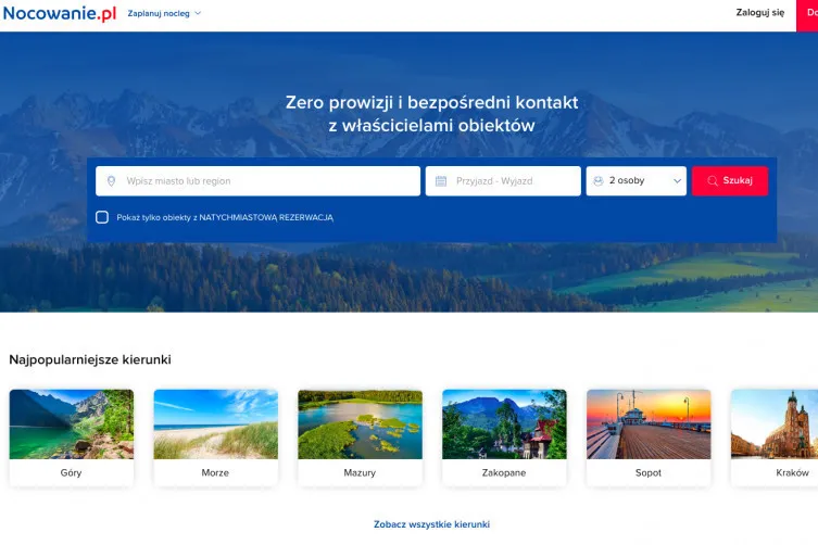 różne ikony portali rezerwacyjnych booking airbnb nocowanie.pl