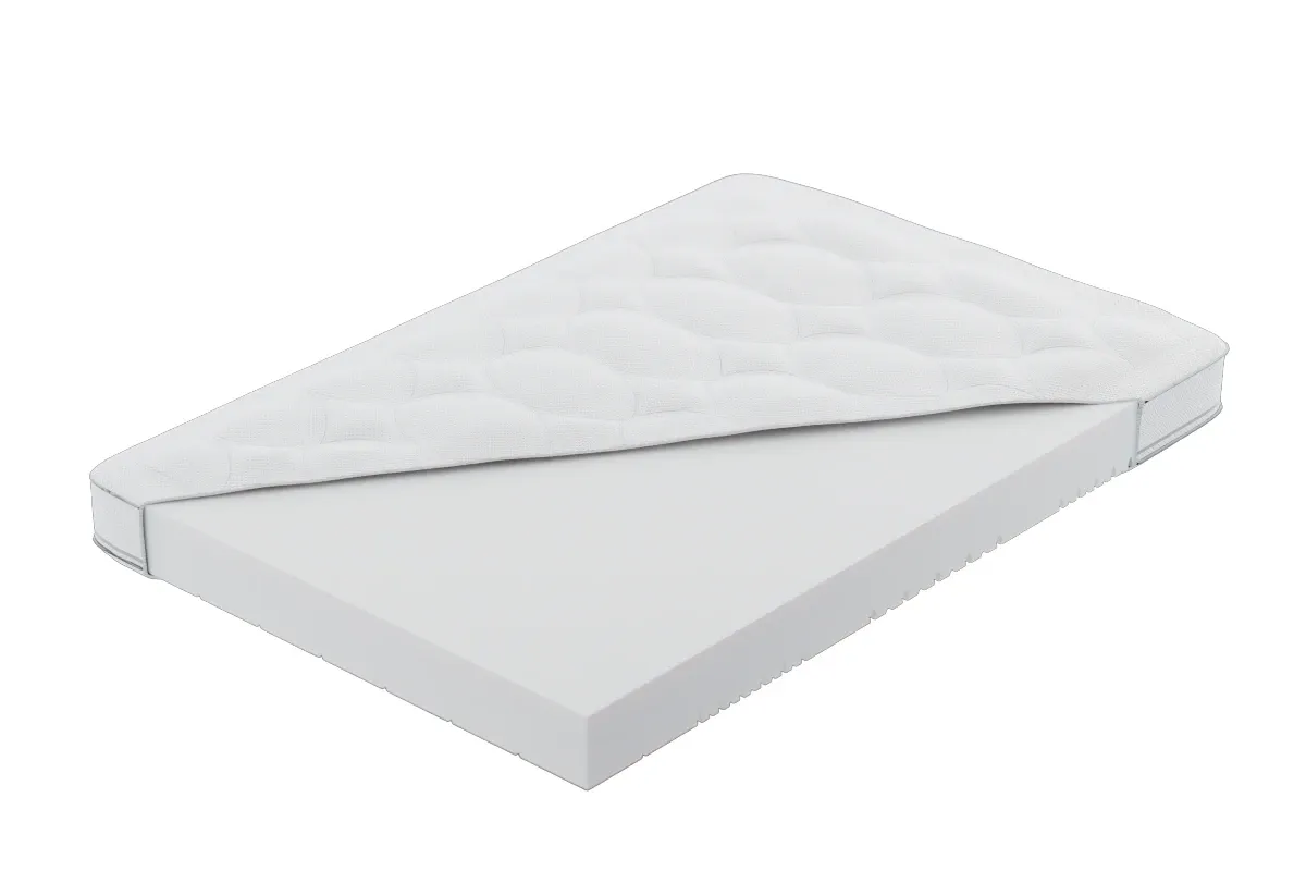 para o różnej wadze śpiąca na dwóch materacach