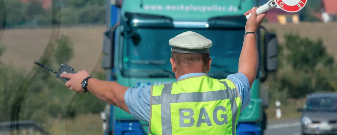 kontrola drogowa naczepy w Niemczech BAG