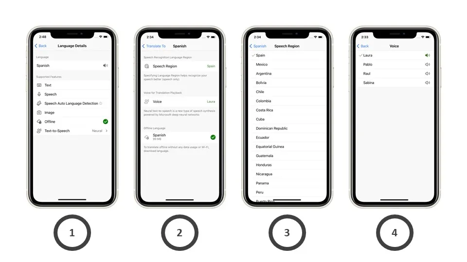 Interfejs aplikacji Microsoft Translator z funkcją tłumaczenia z obrazu