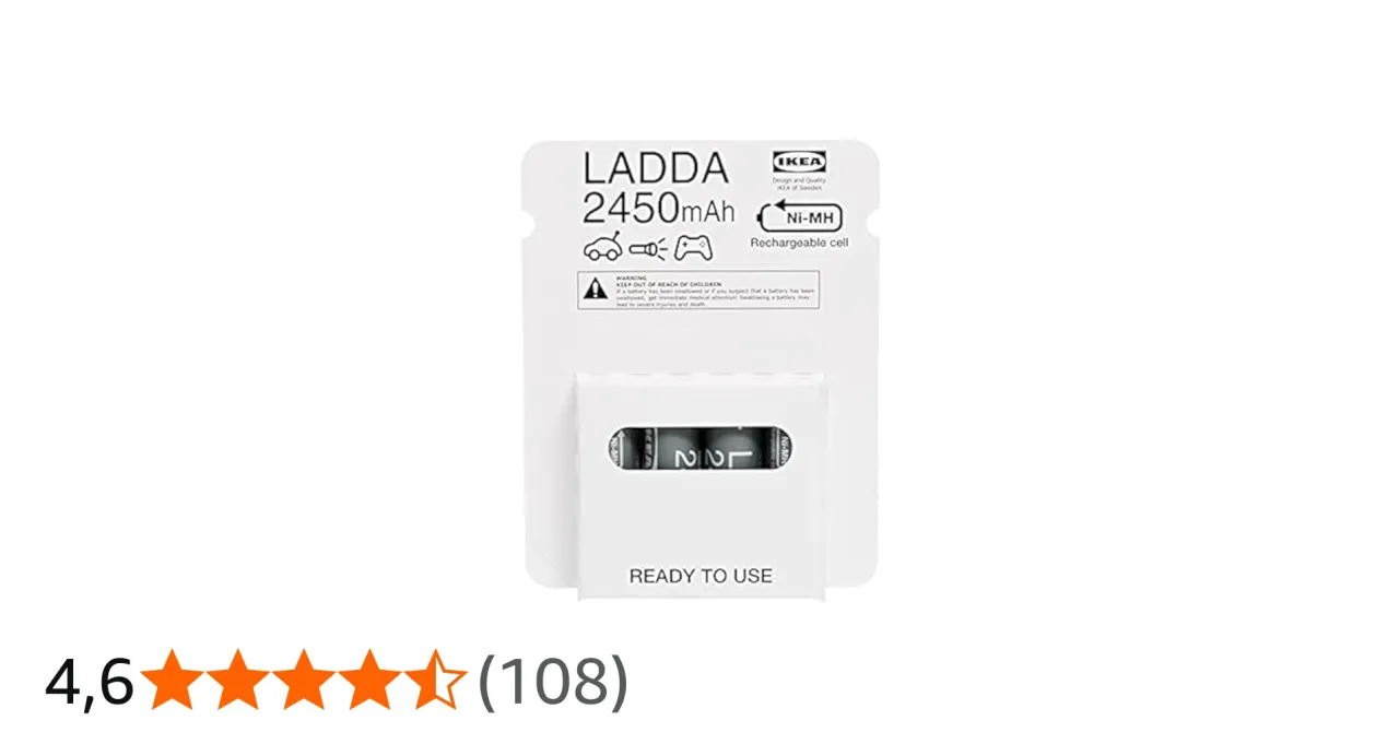 akumulatorki AA eneloop gp recyko ikea ladda