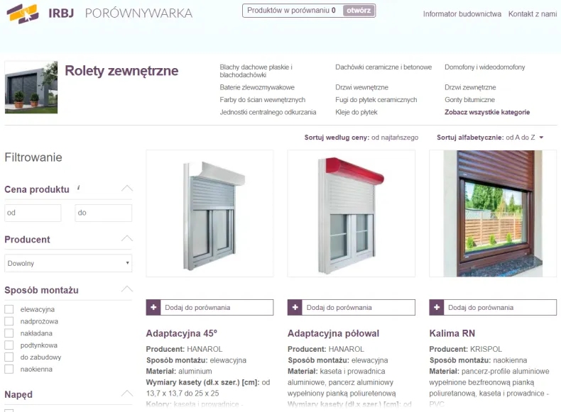 mechanizmy rolet rodzaje porównanie