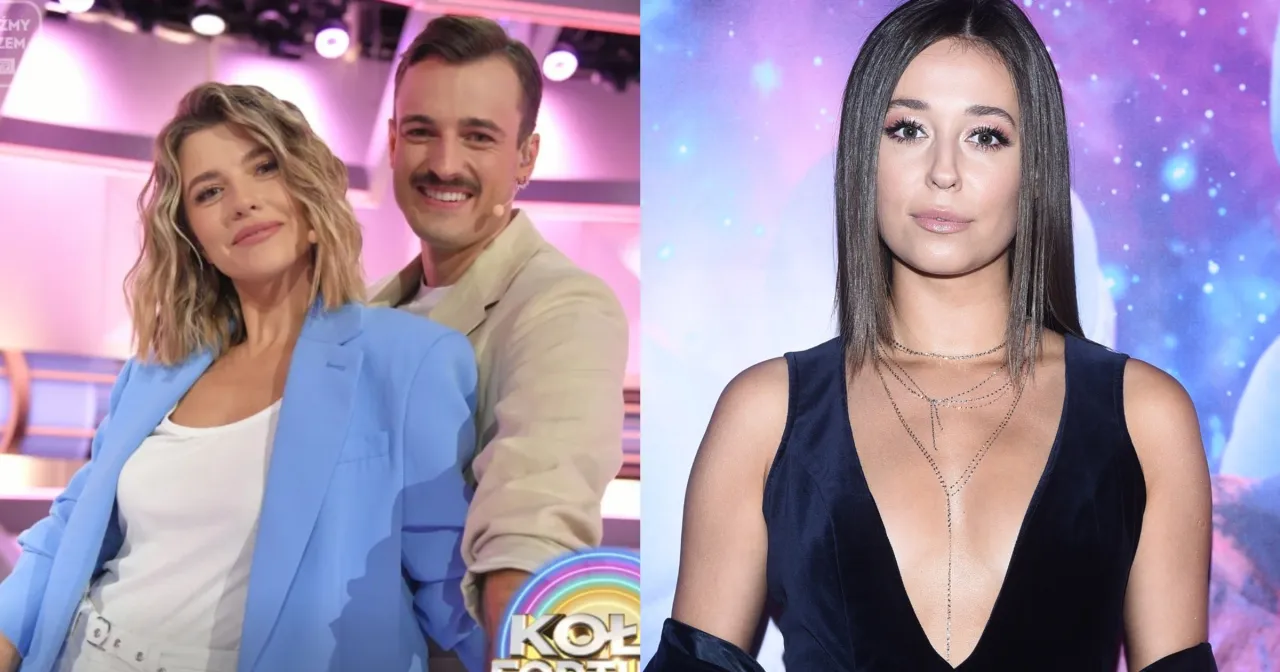 Kim jest nowa prowadząca Koło Fortuny? Na zdjęciu widzimy ją obok wsp&oacute;łprowadzącego.