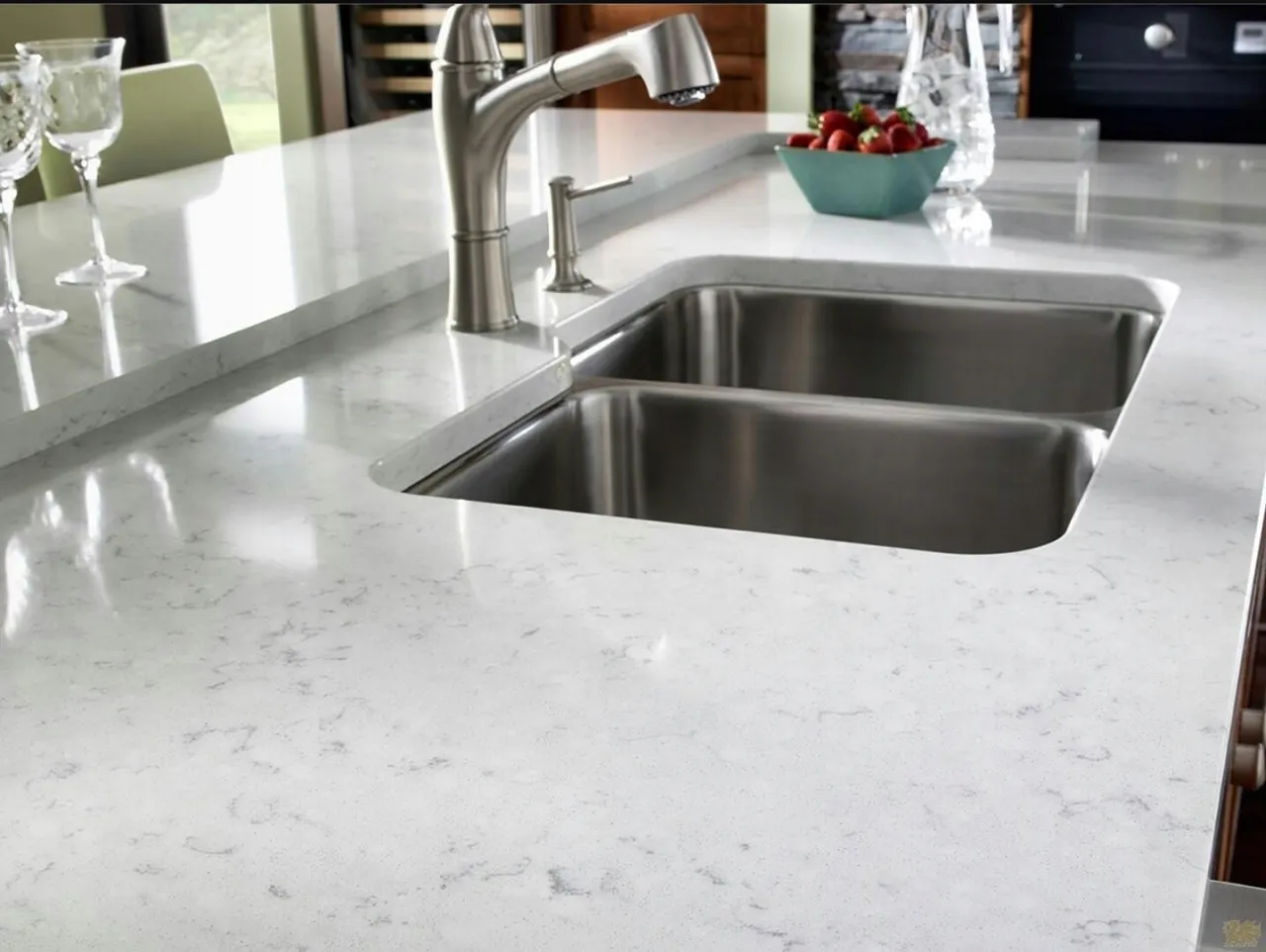 przekr&oacute;j konglomeratu marmurowego i kwarcowego