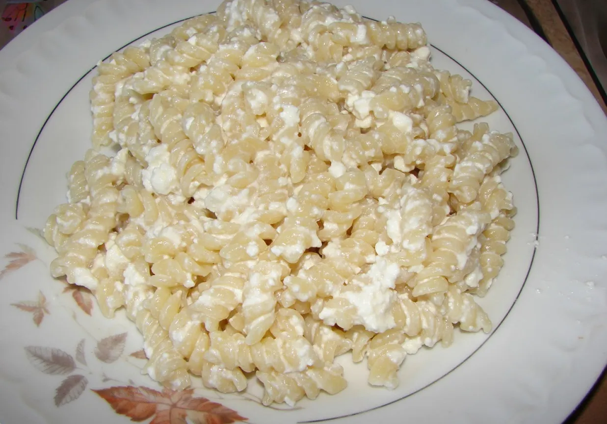 makaron z serem na słodko krok po kroku