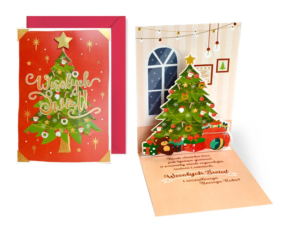 kartka świąteczna pop-up
