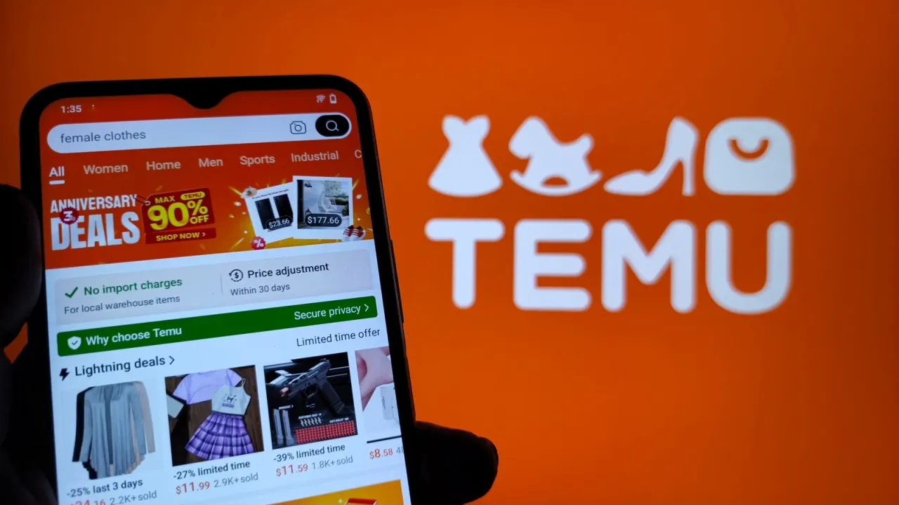 Czy handel dropshipping nadal się opłaca w dobie konkurencji z Chin? Aplikacja Temu pokazuje niskie ceny, co może wpływać na opłacalność.