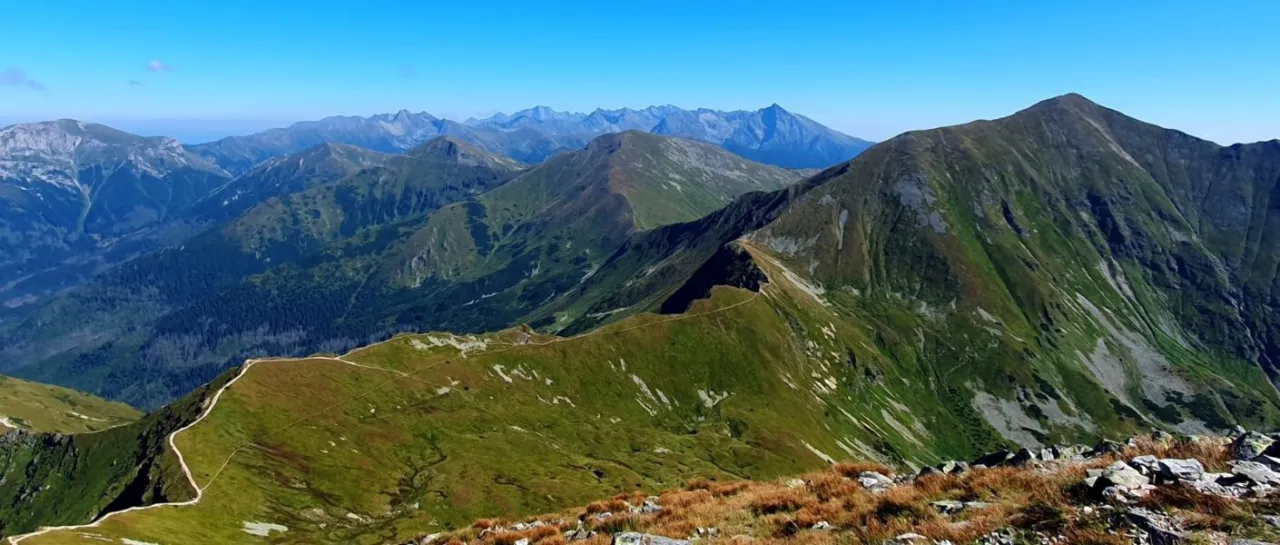Starorobociański Wierch panorama szczyt