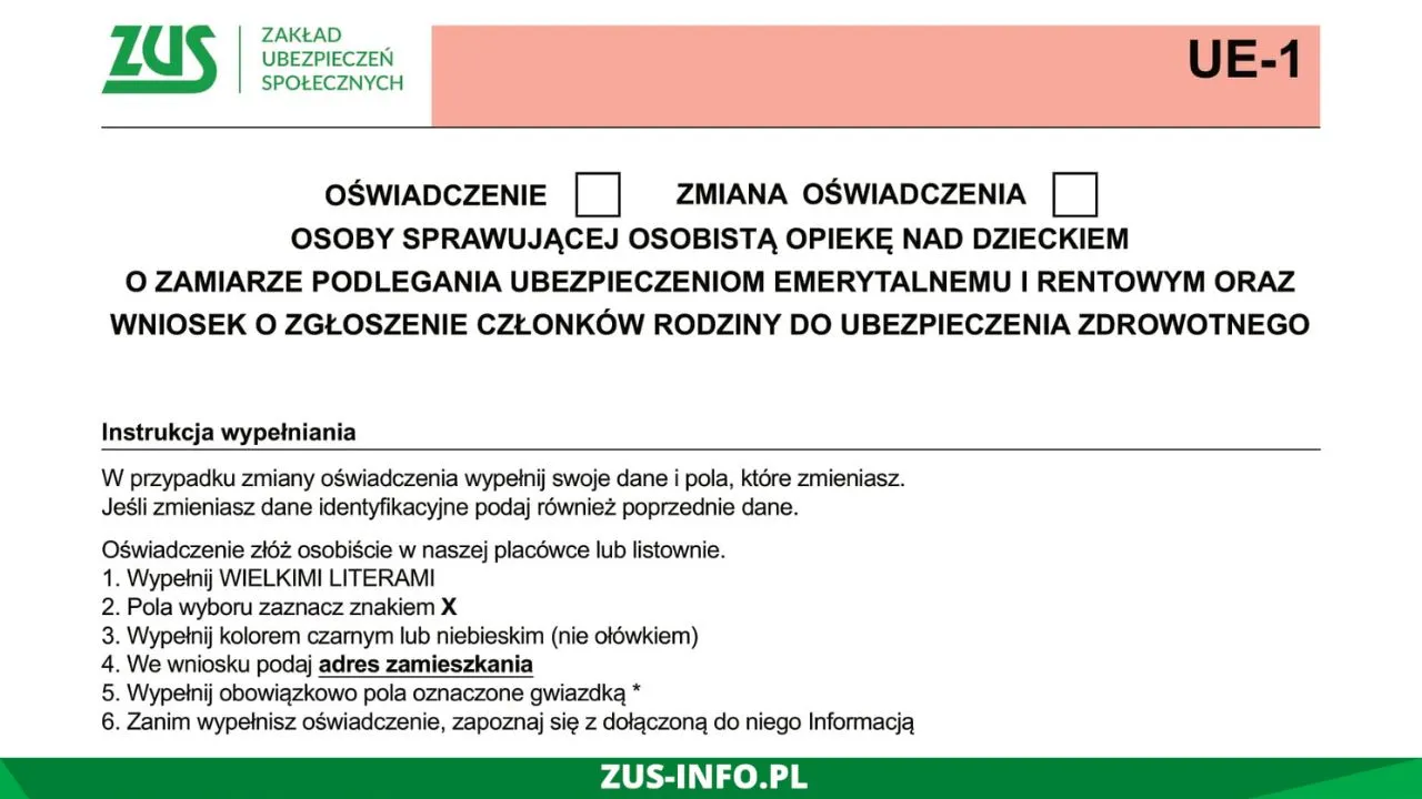Emeryt z dorosłym dzieckiem, ubezpieczenie zdrowotne ZUS