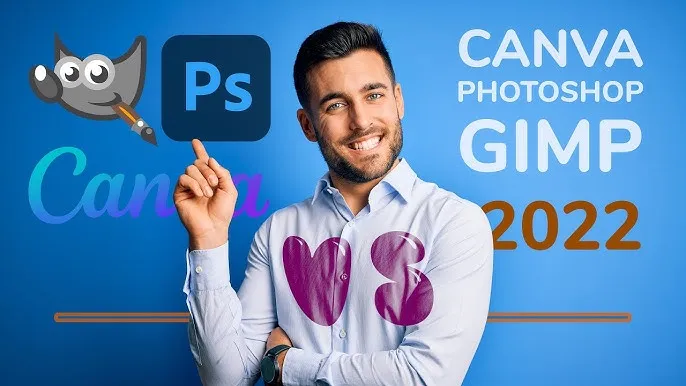 GIMP vs Photopea vs Canva comparison