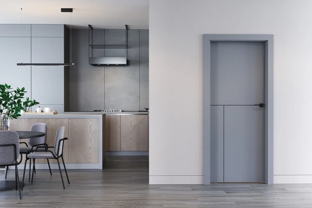 błędy aranżacyjne szare drzwi podłoga