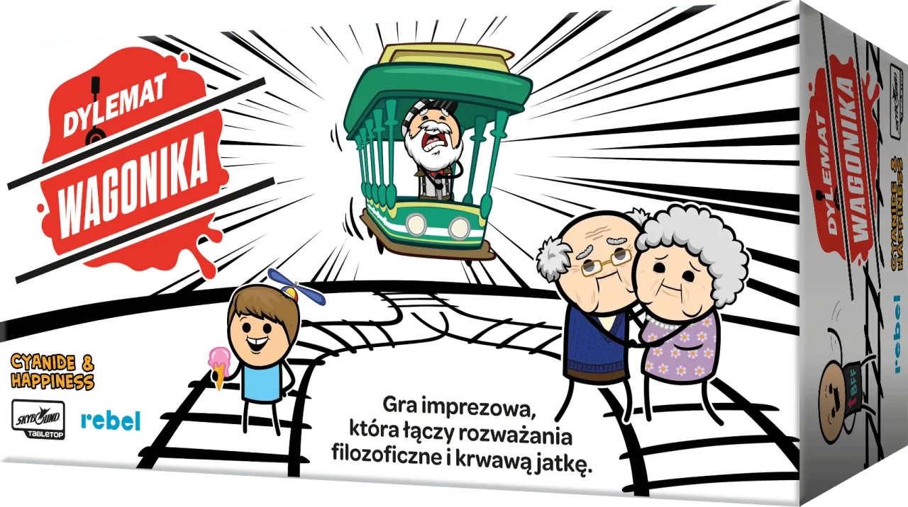 gra planszowa Dylemat Wagonika pudełko