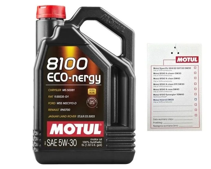 Motul oleje silnikowe butelki serii 8100, 6100, Specific