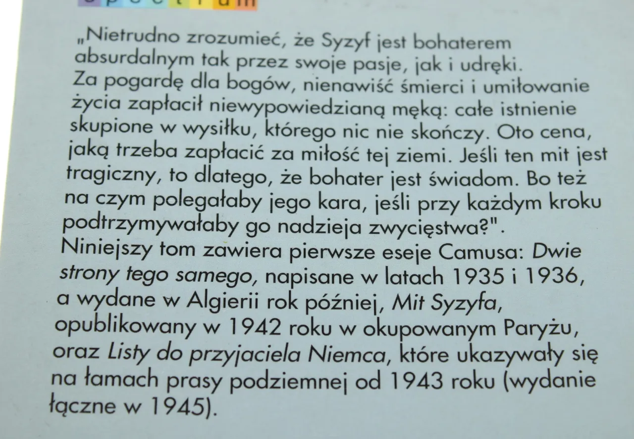 Albert Camus Mit Syzyfa esej