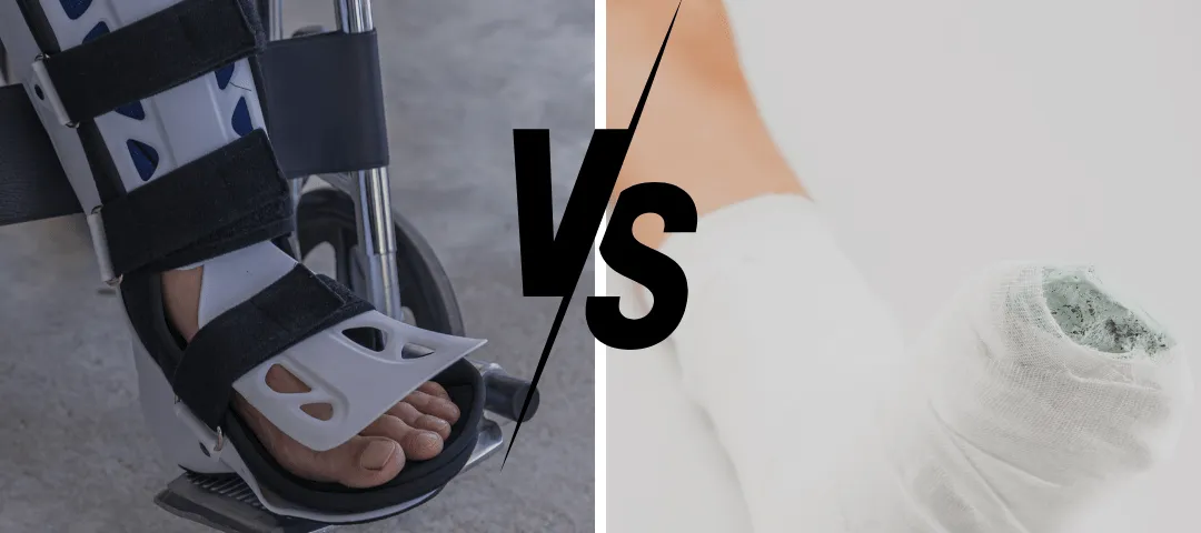 por&oacute;wnanie gips orteza kostka