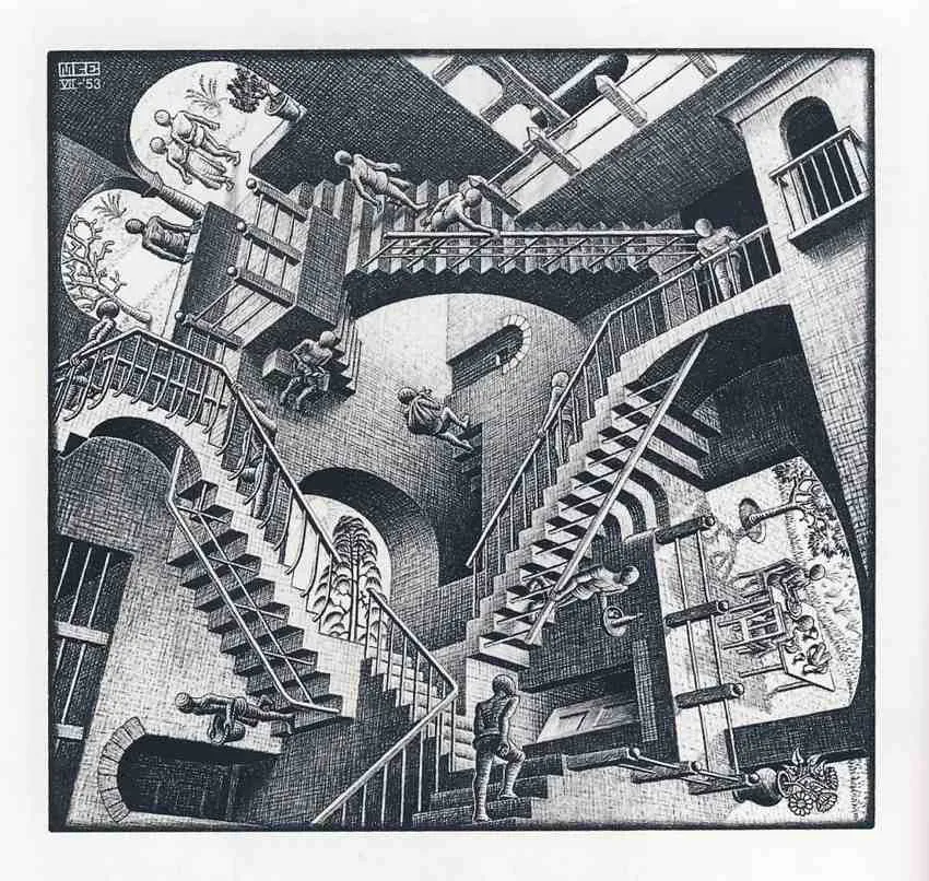 Grafiki M C Escher labirynt