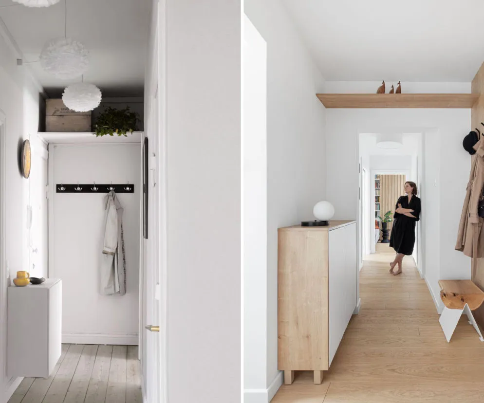 inspiracje przedpokój mały funkcjonalny