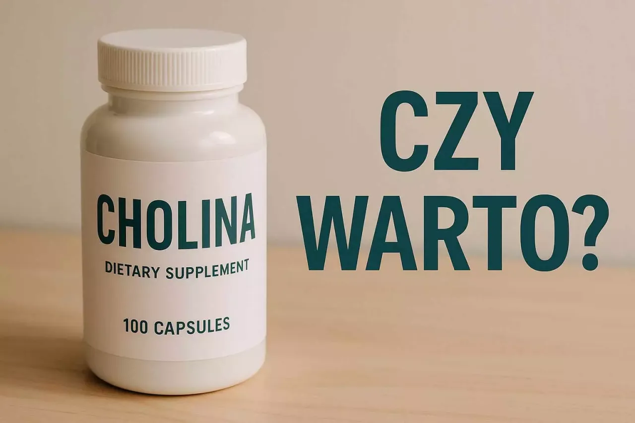 Biała butelka suplementu diety z napisem 