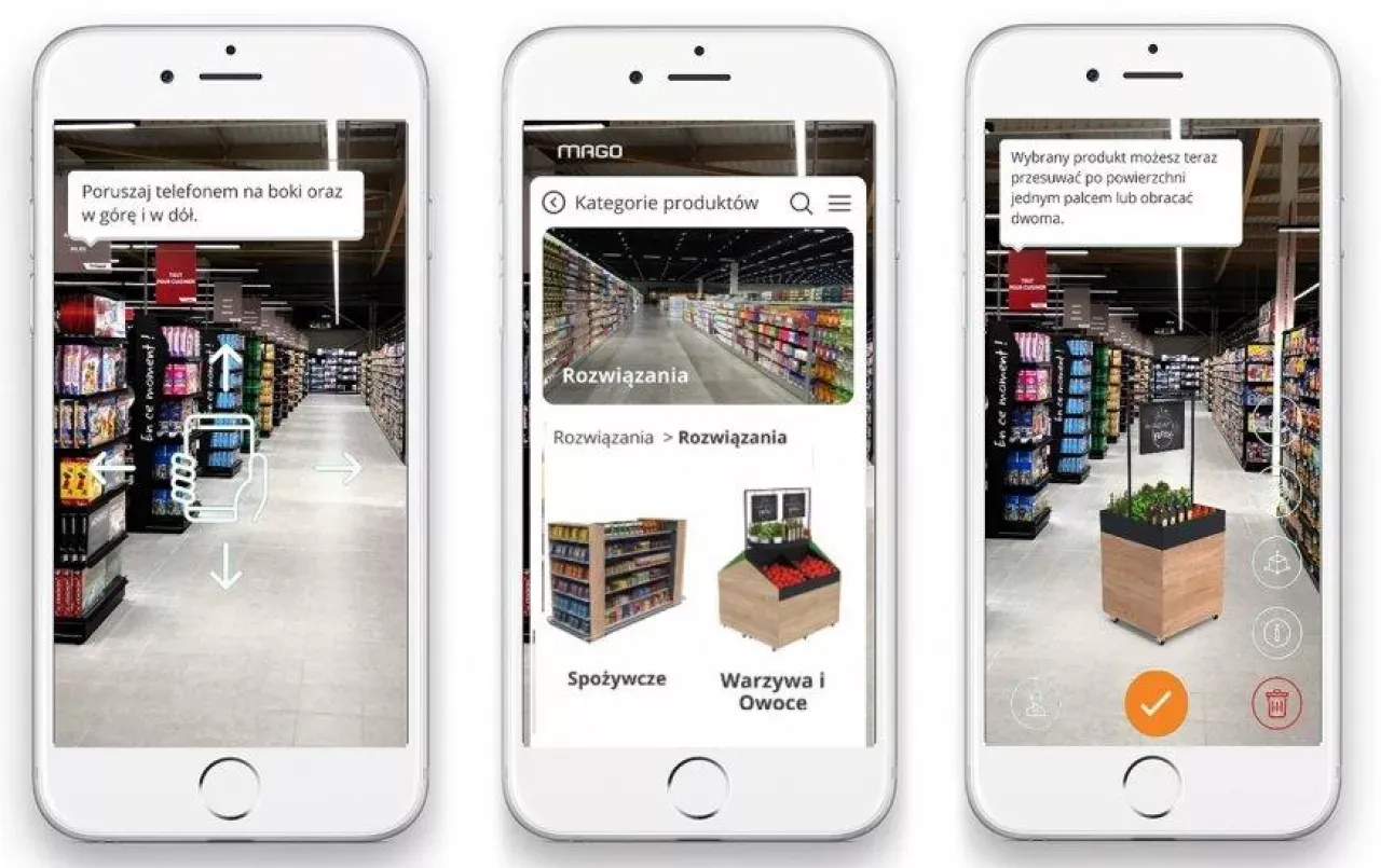 osoba kupująca meble online na tablecie