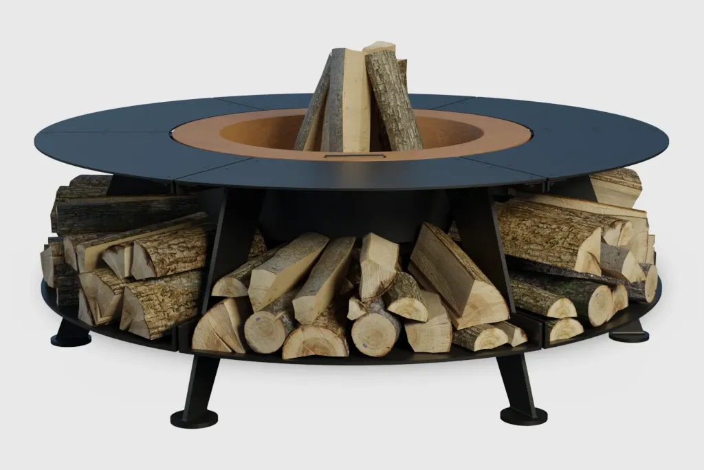 rodzaje metalu palenisko ogrodowe corten stal czarna