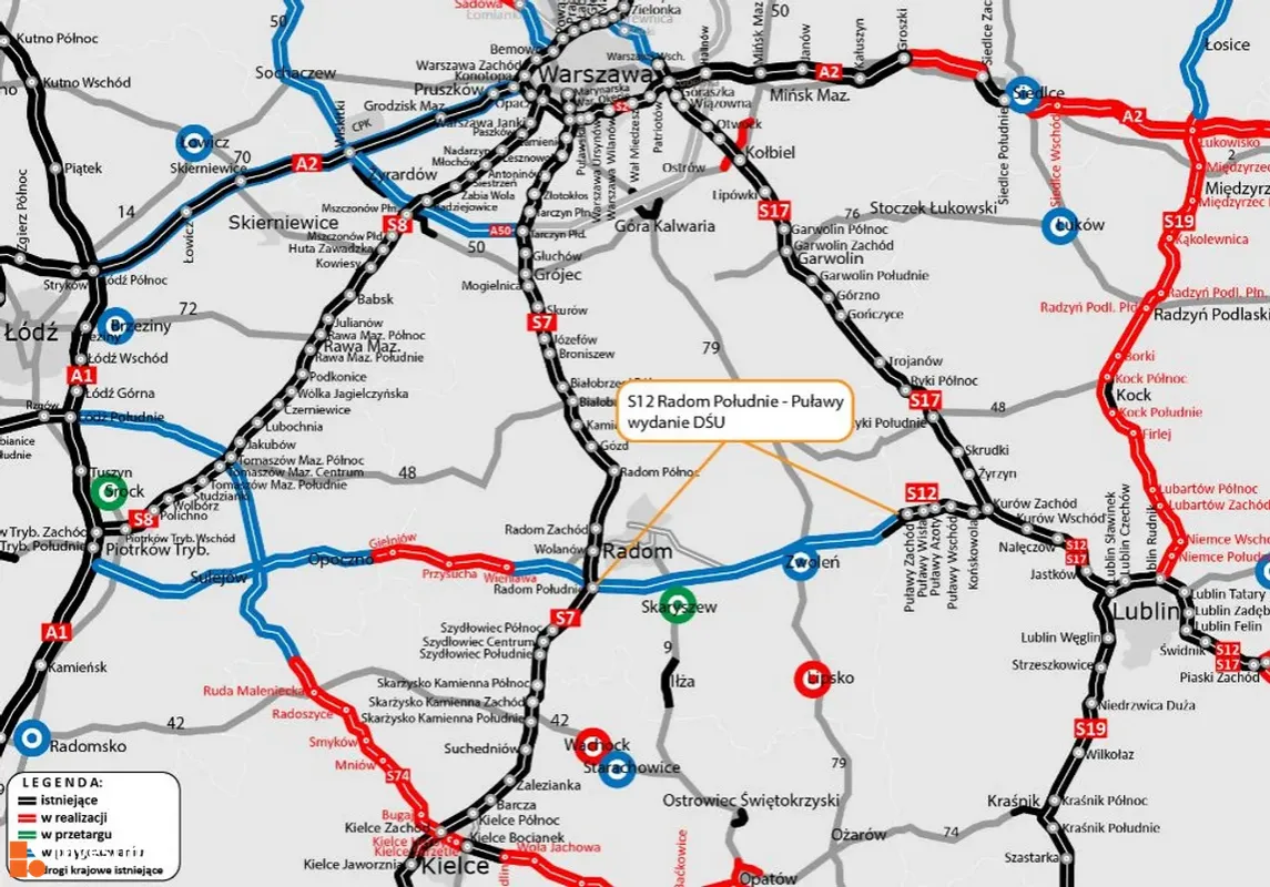 Radom Południe inwestycje budowlane mapa