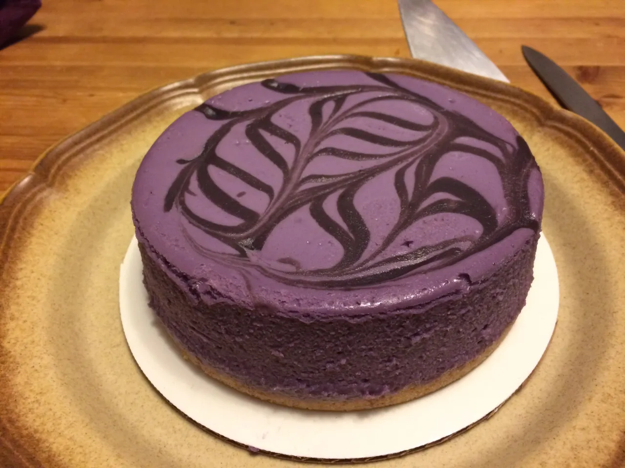 Ube igname viola dessert