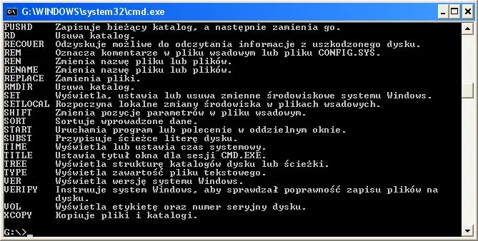 Wiersz poleceń systeminfo