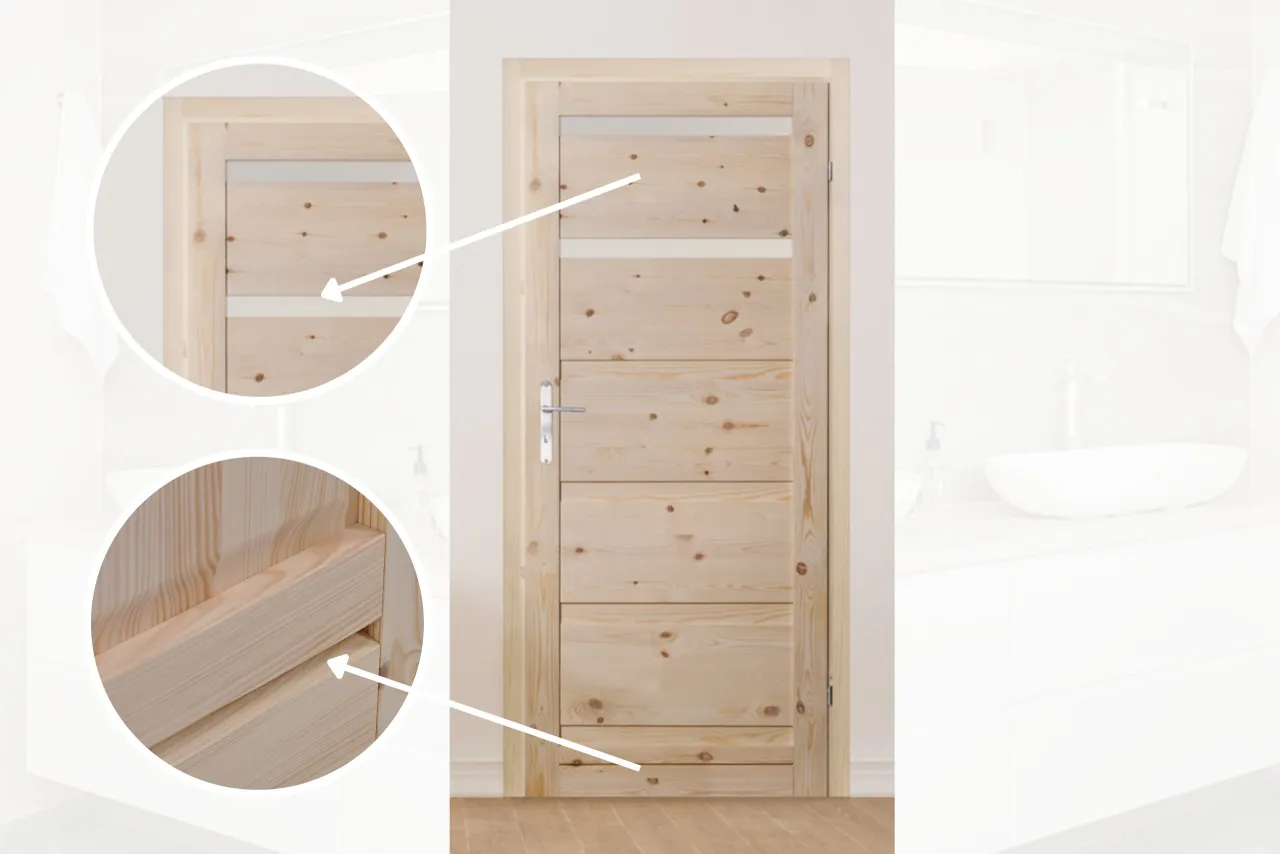 drewniane drzwi łazienkowe wilgoć