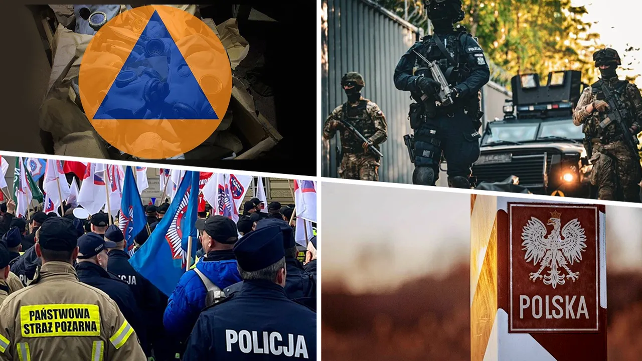 polskie służby mundurowe kolaż wojsko policja straż graniczna