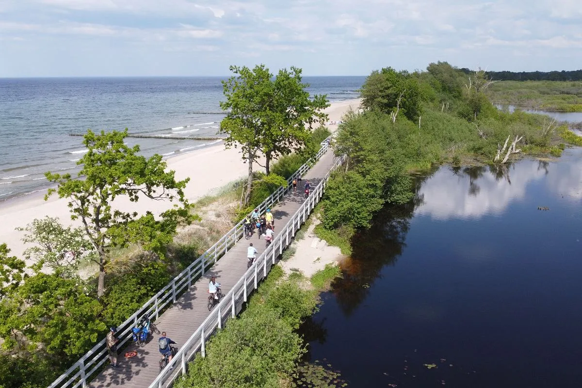 Trasa rowerowa Velo Baltica nad morzem