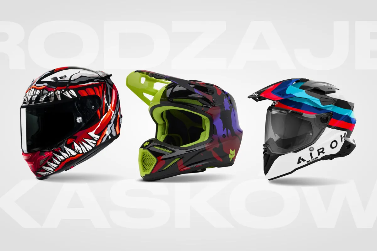 Różne typy kasków motocyklowych porównanie