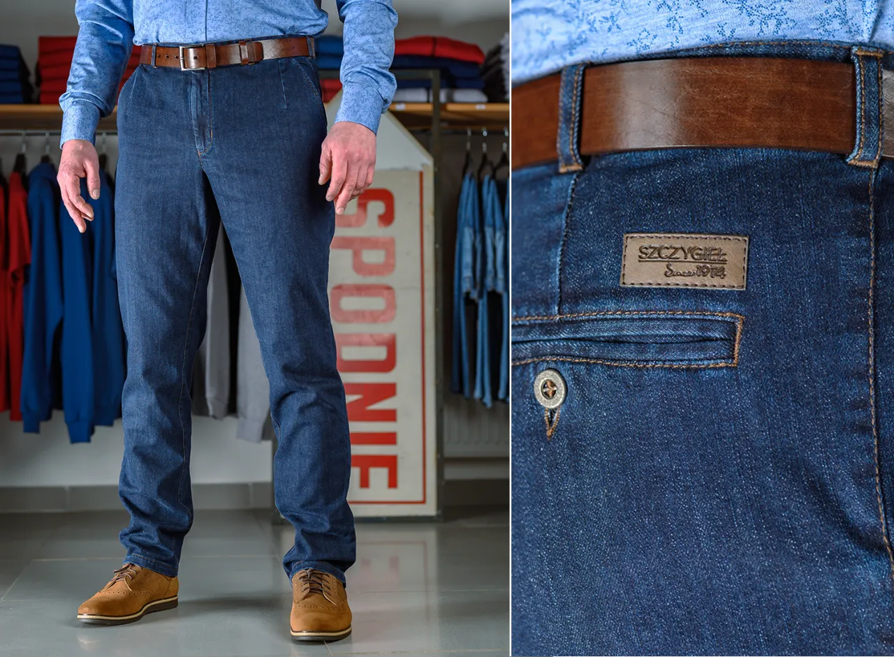 eleganckie ciemne jeansy damskie i męskie