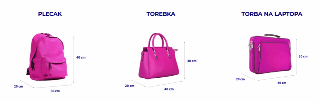 Wizz Air bagaż podręczny darmowy wymiary pod siedzenie