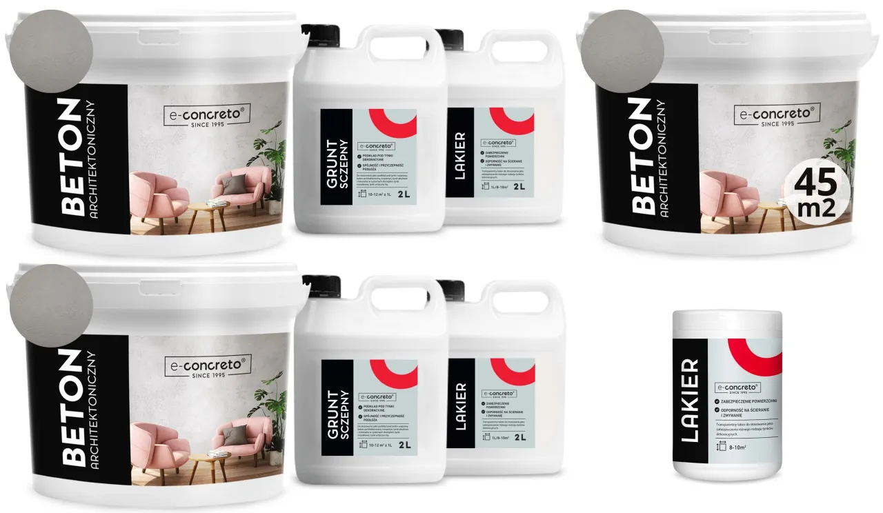 Narzędzia do nakładania betonu dekoracyjnego