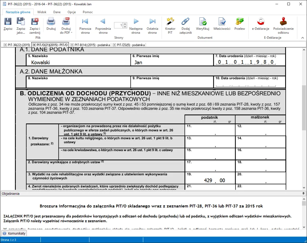 osoba niepełnosprawna dokumenty ulga rehabilitacyjna