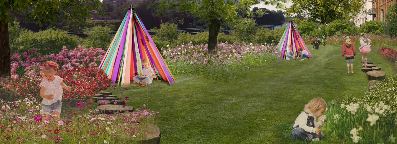 ogród sensoryczny dla dzieci koncepcja