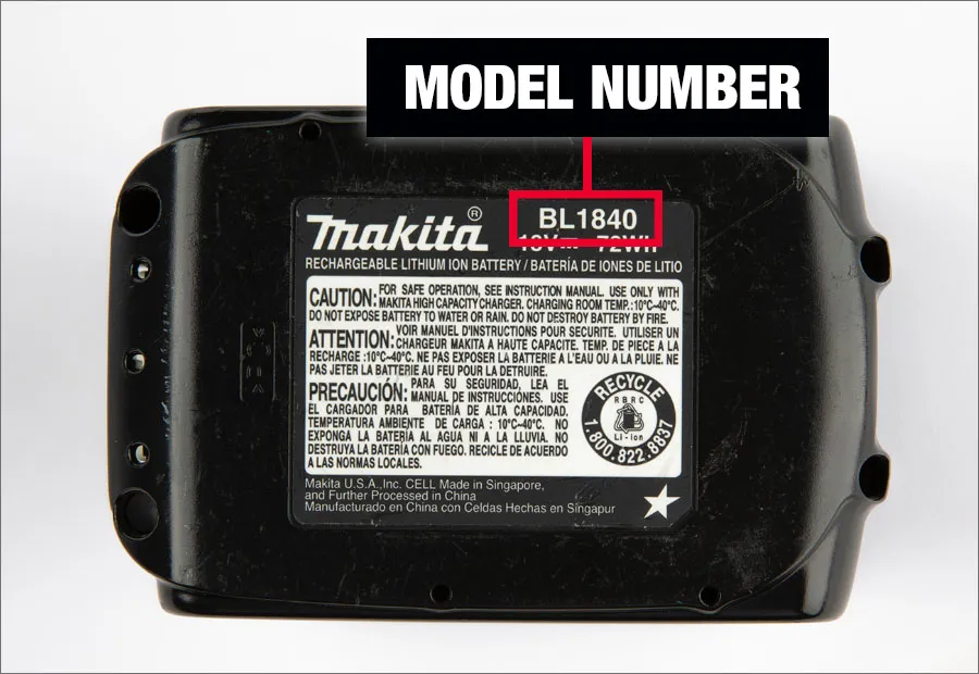 numer seryjny akumulator makita