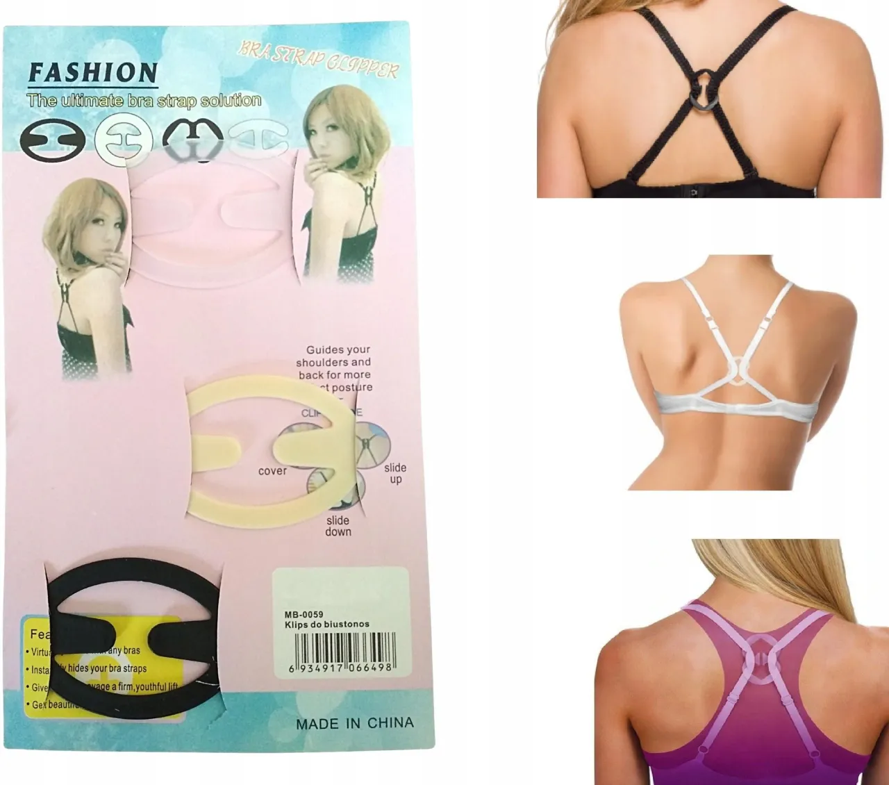 przepinanie ramiączek stanika, schemat ramiączka krzyżowe